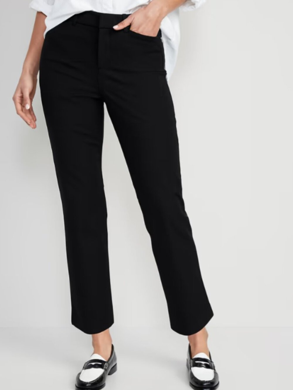 Old Navy High-Waisted Pixie Straight Pants - Black Size 20 NWT